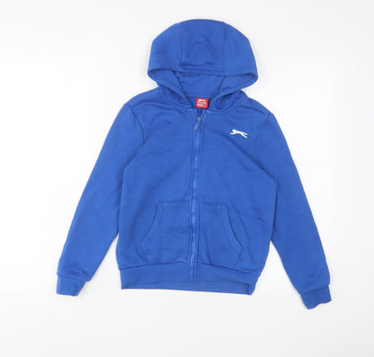 Slazenger Boys Blue Cotton Full Zip Hoodie Size 9-10 Years Zip