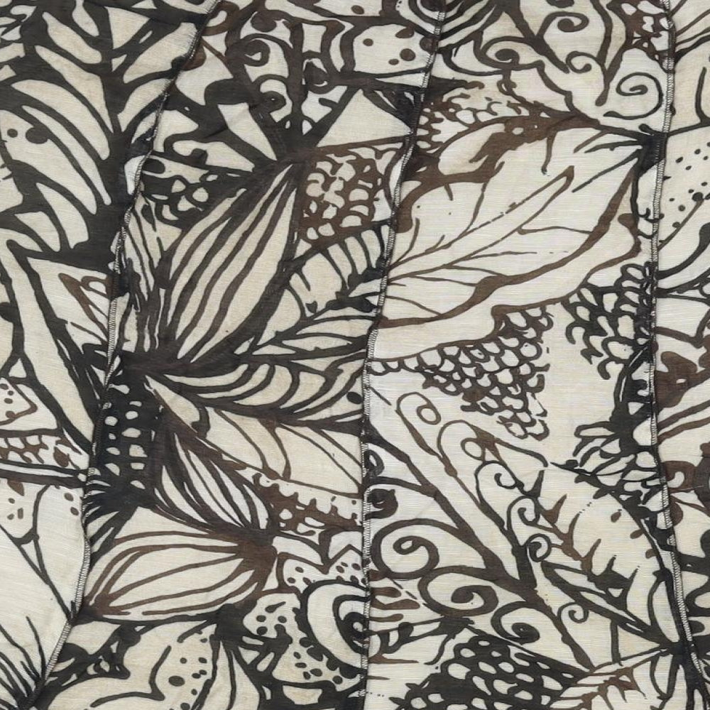 Gerry Weber Womens Brown Geometric Viscose Trumpet Skirt Size 16 Zip