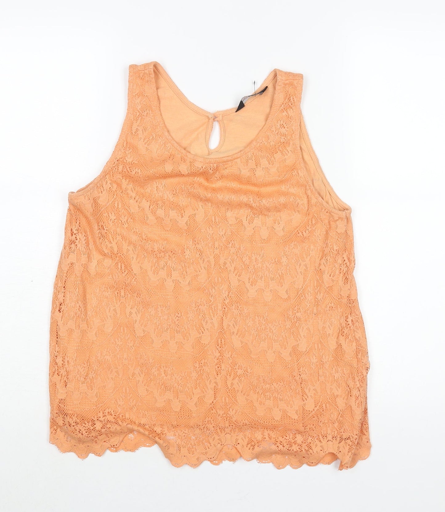 Womens UK Size 12 Dorothy Perkins Orange Camisole Blouse
