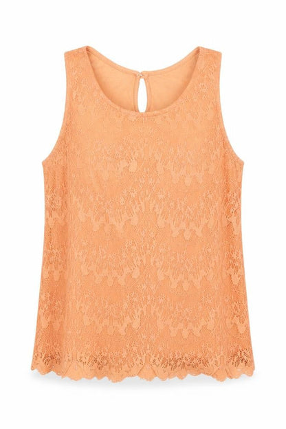 Womens UK Size 12 Dorothy Perkins Orange Camisole Blouse