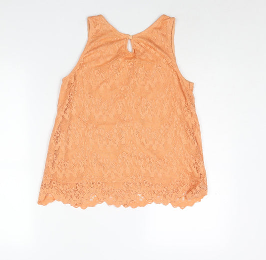 Womens UK Size 12 Dorothy Perkins Orange Camisole Blouse