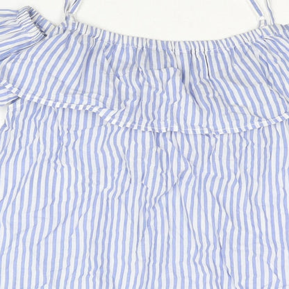 Womens UK Size 12 Springfield Blue Basic Blouse