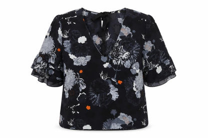Womens UK Size 12 Topshop Black Basic Blouse