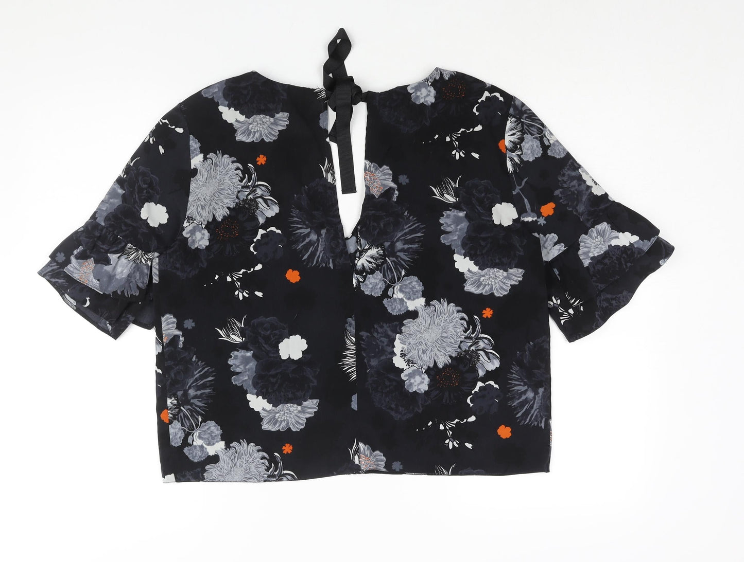 Womens UK Size 12 Topshop Black Basic Blouse