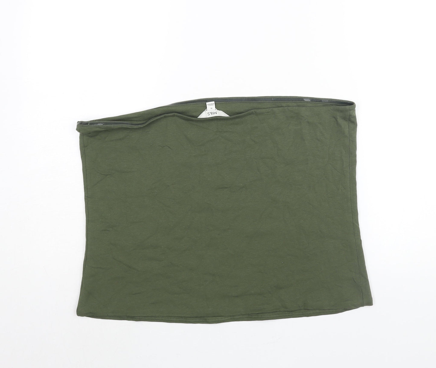 Womens UK Size XL Marks and Spencer Green Basic Blouse