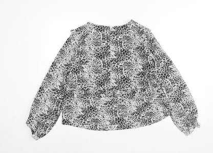 Womens UK Size M Brave Soul Grey Basic Blouse