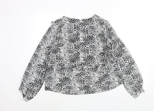 Womens UK Size M Brave Soul Grey Basic Blouse