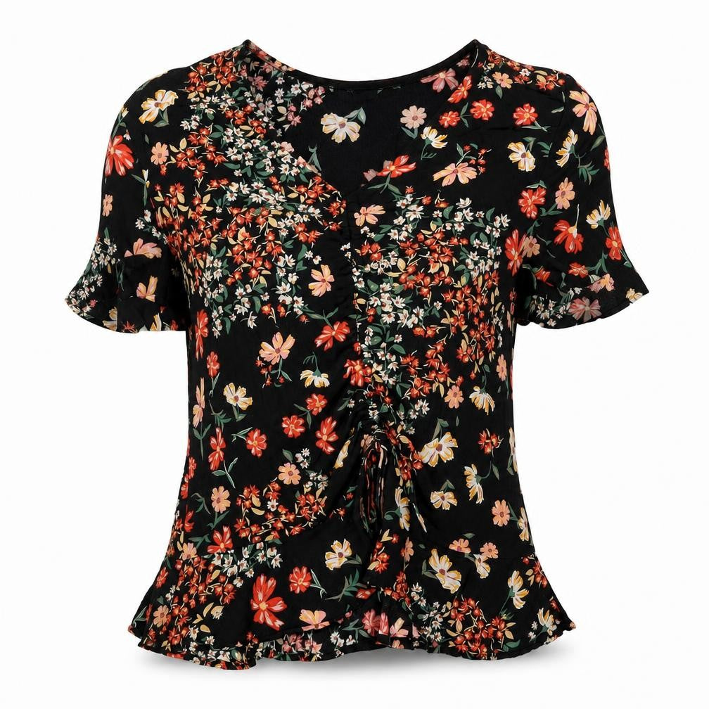 Womens UK Size 10 H&M Multicoloured Basic Blouse