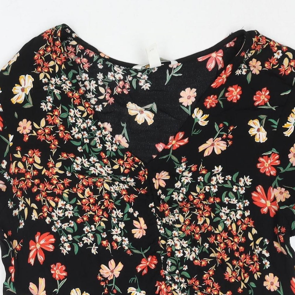 Womens UK Size 10 H&M Multicoloured Basic Blouse