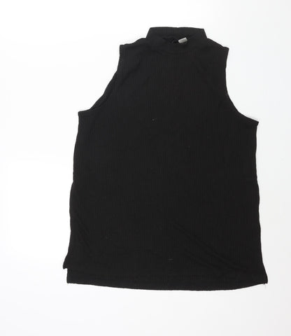 Womens UK Size M Divided by H&M Black Basic Blouse