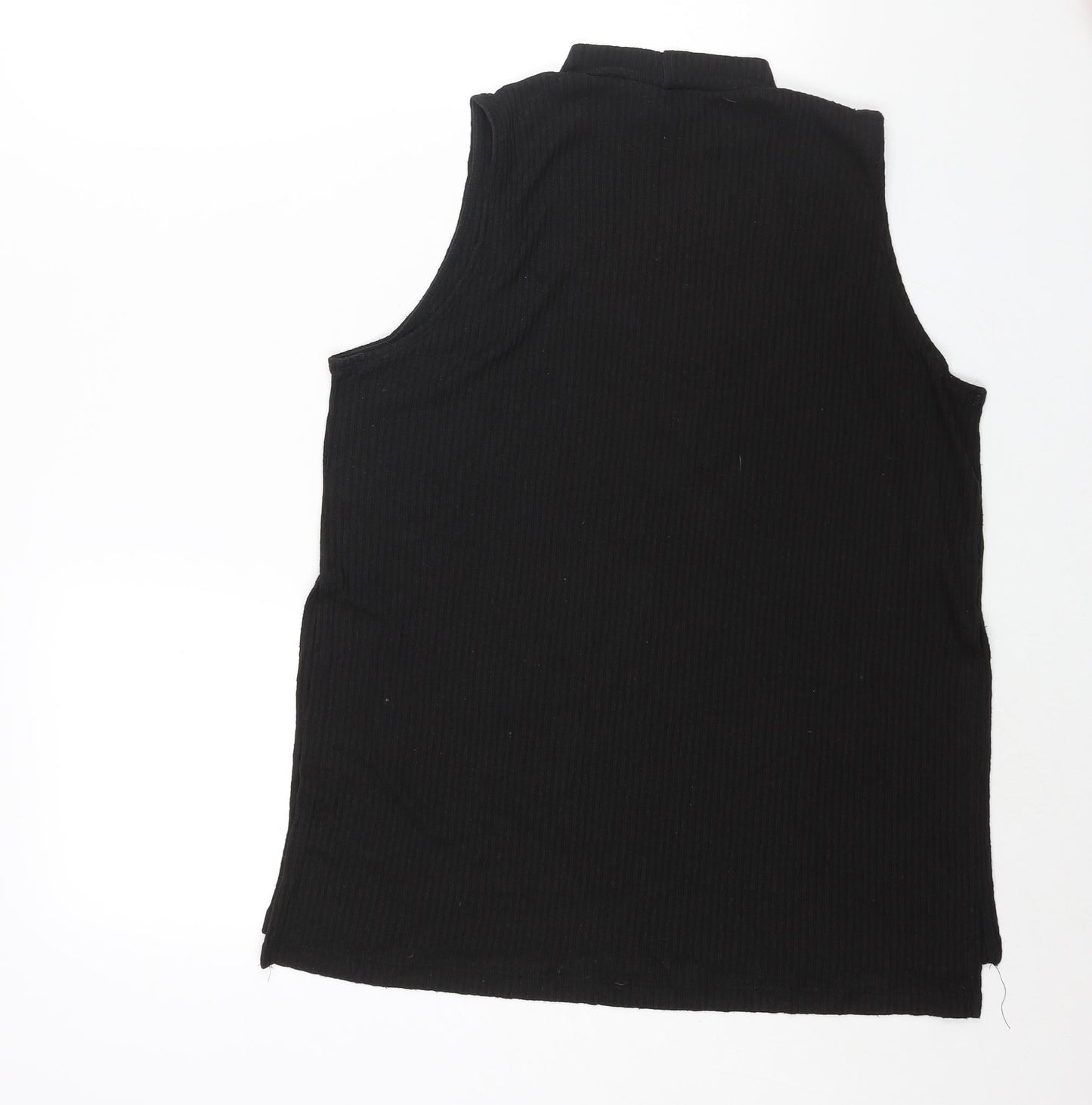 Womens UK Size M Divided by H&M Black Basic Blouse
