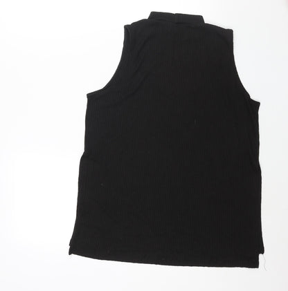 Womens UK Size M Divided by H&M Black Basic Blouse