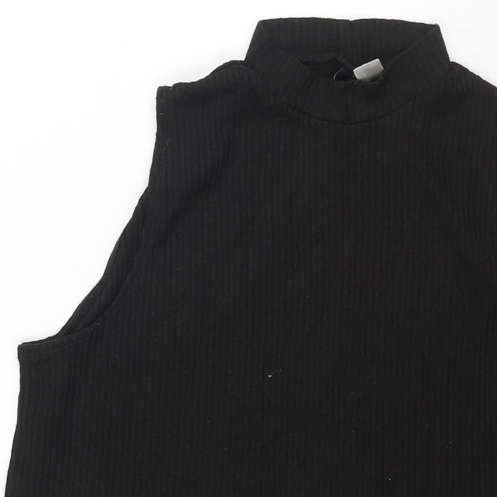 Womens UK Size M Divided by H&M Black Basic Blouse