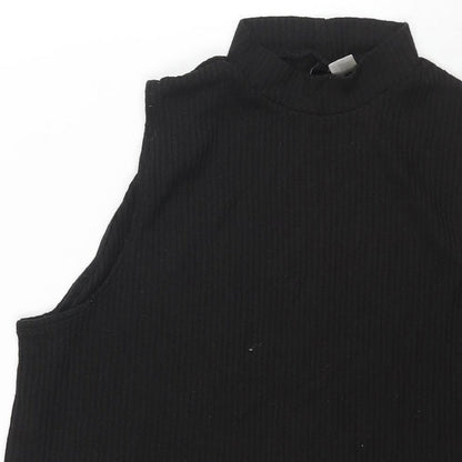 Womens UK Size M Divided by H&M Black Basic Blouse