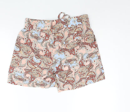 Soyaconcept Womens Multicoloured Paisley Polyester Basic Shorts Size 30 in L5 in Regular Drawstring