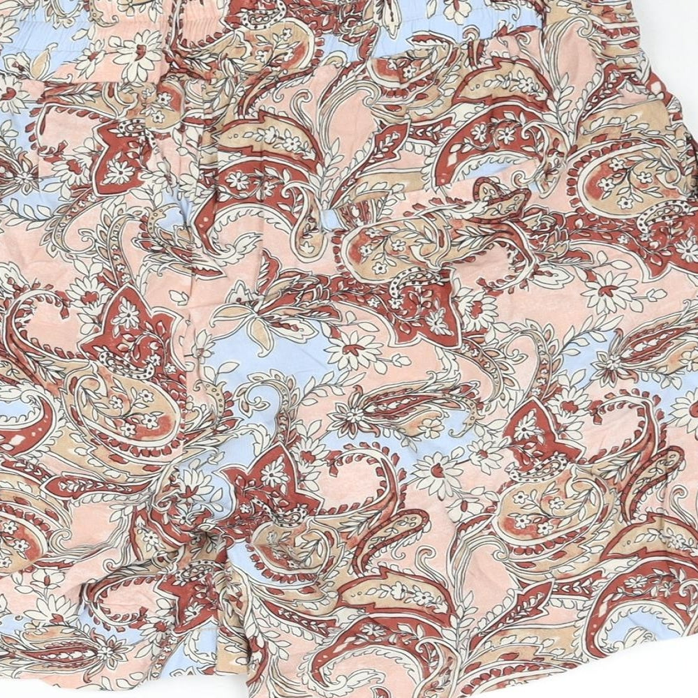 Soyaconcept Womens Multicoloured Paisley Polyester Basic Shorts Size 30 in L5 in Regular Drawstring