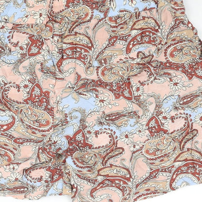 Soyaconcept Womens Multicoloured Paisley Polyester Basic Shorts Size 30 in L5 in Regular Drawstring