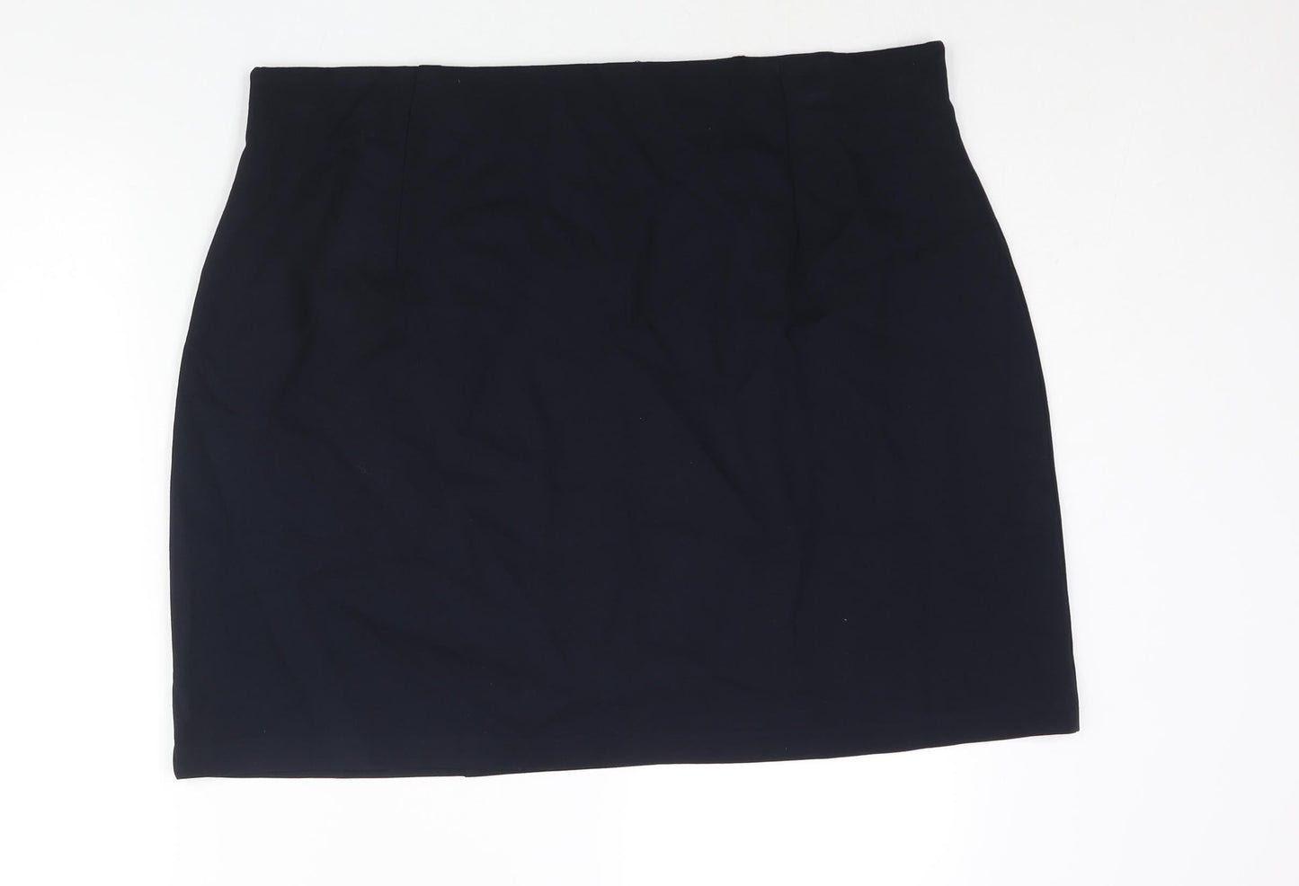 Marks and Spencer Womens Blue Viscose Mini Skirt Size 20