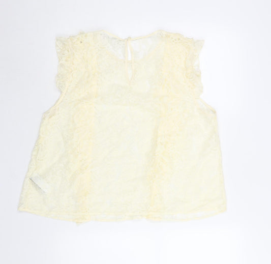 Womens UK Size 18 Marks and Spencer Ivory Basic Blouse