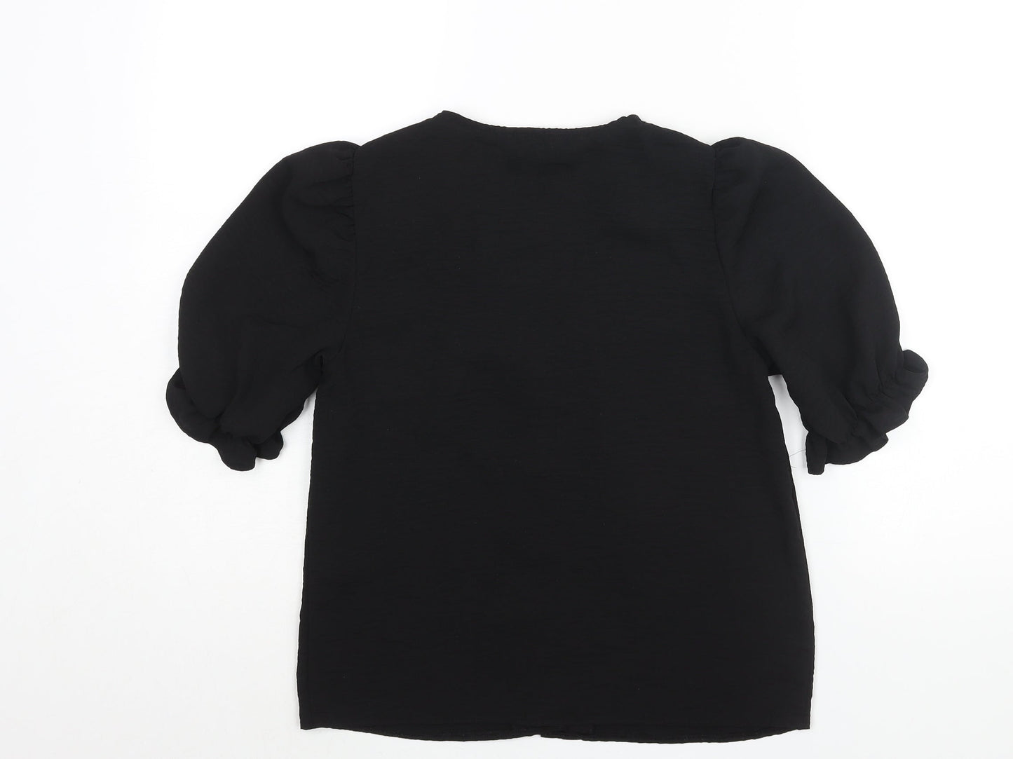 Womens UK Size 6 New Look Black Basic Blouse