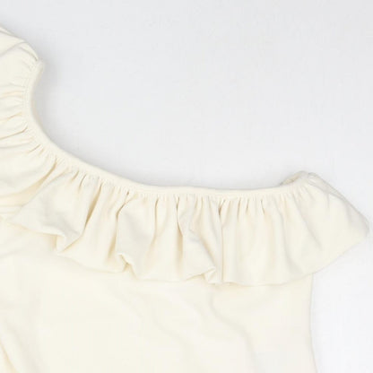 Womens UK Size M H&M Ivory Basic Blouse