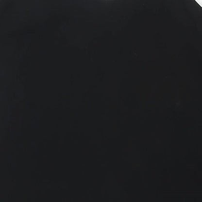 Brand and care label for All Saints women’s black polyester shift, size UK 14, v-neck pullover
