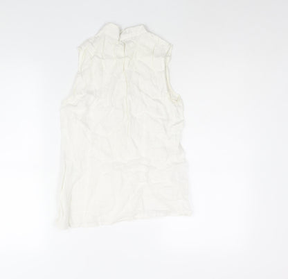Womens UK Size 6 Hallhuber White Camisole Blouse