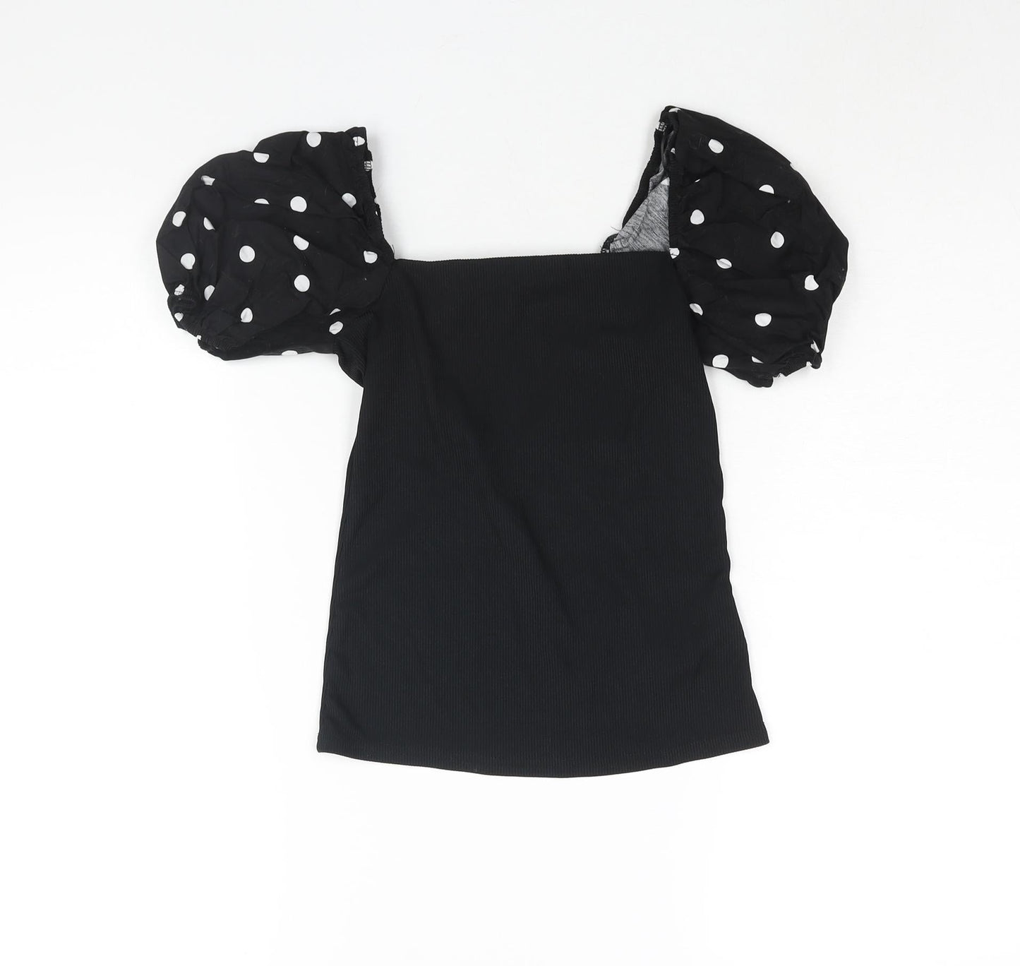 Womens UK Size 10 New Look Black Basic Blouse