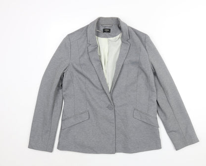 Oasis Womens Grey Jacket Blazer Size 14 Button