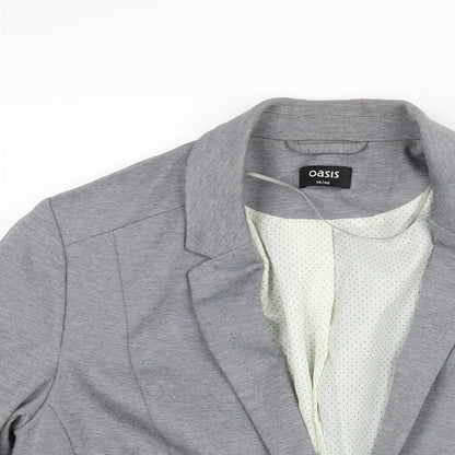 Oasis Womens Grey Jacket Blazer Size 14 Button