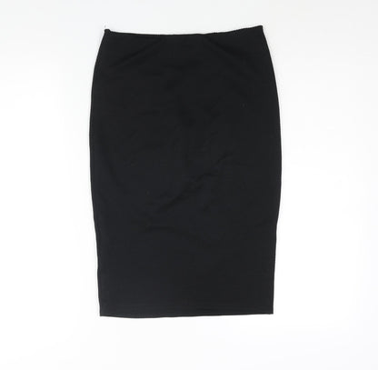 New Look Womens Black Polyester Straight & Pencil Skirt Size 10 - Textured