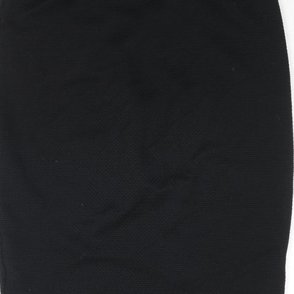 New Look Womens Black Polyester Straight & Pencil Skirt Size 10 - Textured