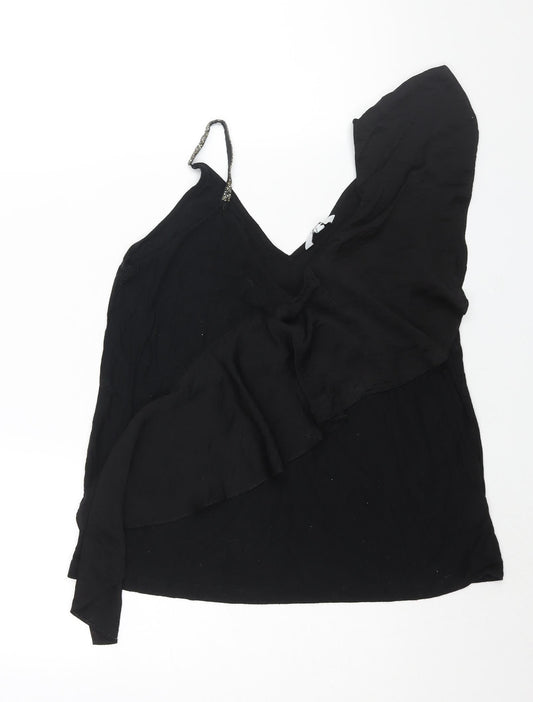 Womens UK Size 10 NEXT Black Basic Blouse