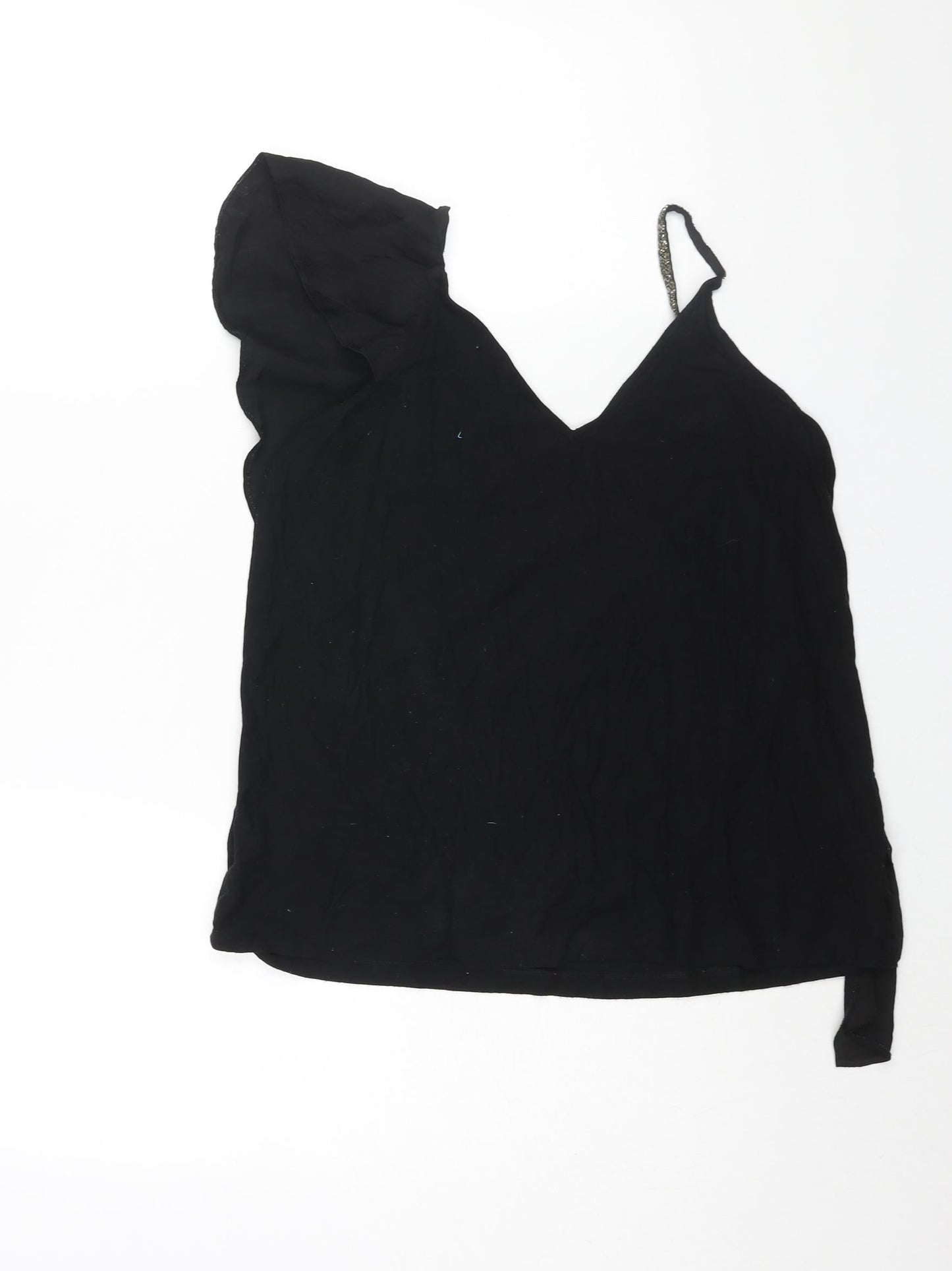 Womens UK Size 10 NEXT Black Basic Blouse