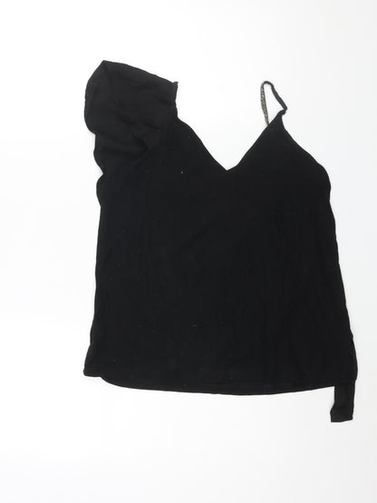 Womens UK Size 10 NEXT Black Basic Blouse
