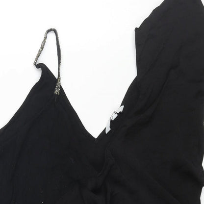 Womens UK Size 10 NEXT Black Basic Blouse