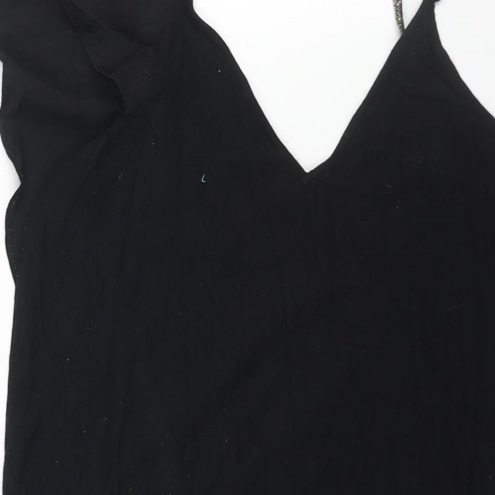Womens UK Size 10 NEXT Black Basic Blouse