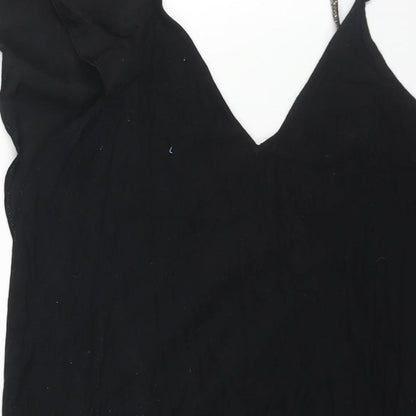 Womens UK Size 10 NEXT Black Basic Blouse