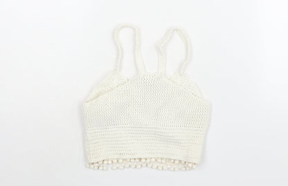 Womens UK Size 8 River Island Ivory Vest Jumper