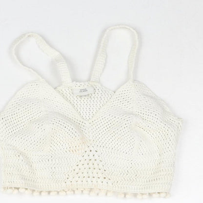 Womens UK Size 8 River Island Ivory Vest Jumper