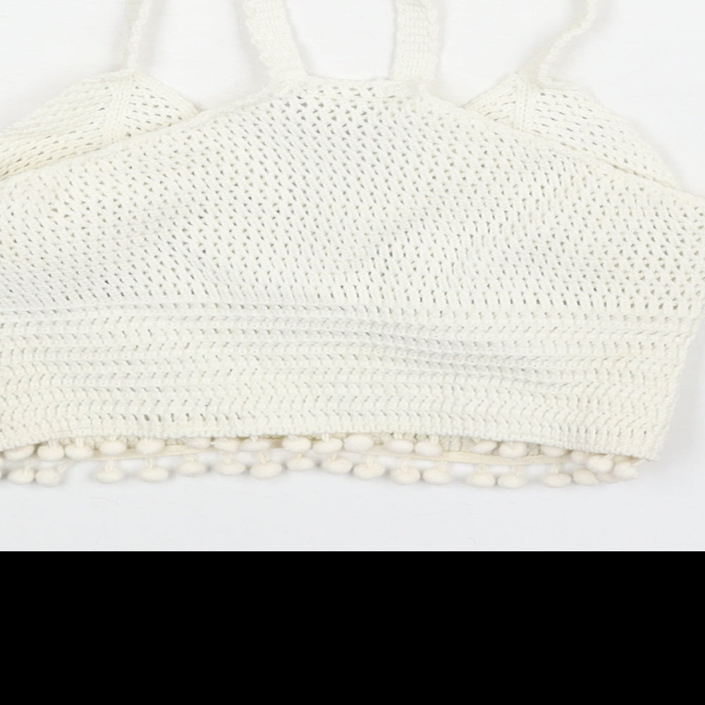 Womens UK Size 8 River Island Ivory Vest Jumper