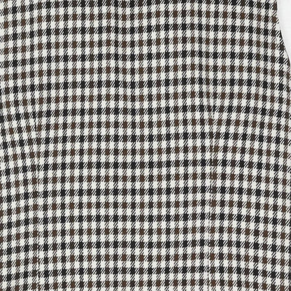 Swirla Womens Brown Check Jacket Waistcoat Size 18 Button - Houndstooth Vintage