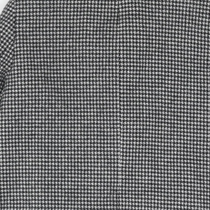 Zara Womens Black Check Overcoat Coat Size M Button - Houndstooth Double Breasted