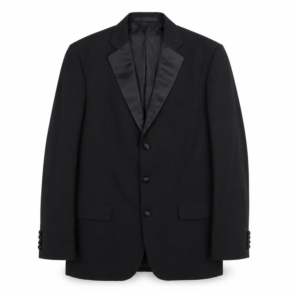 Mens UK Size 40 Marks and Spencer Regular Black Suit Tuxedo