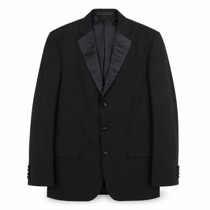 Mens UK Size 40 Marks and Spencer Regular Black Suit Tuxedo