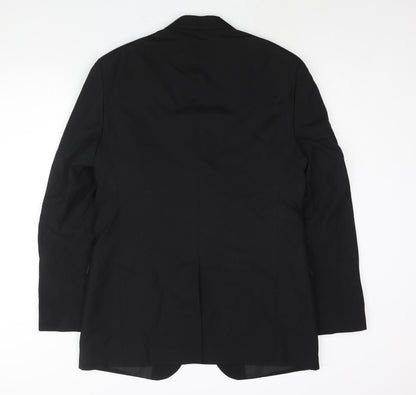 Mens UK Size 40 Marks and Spencer Regular Black Suit Tuxedo
