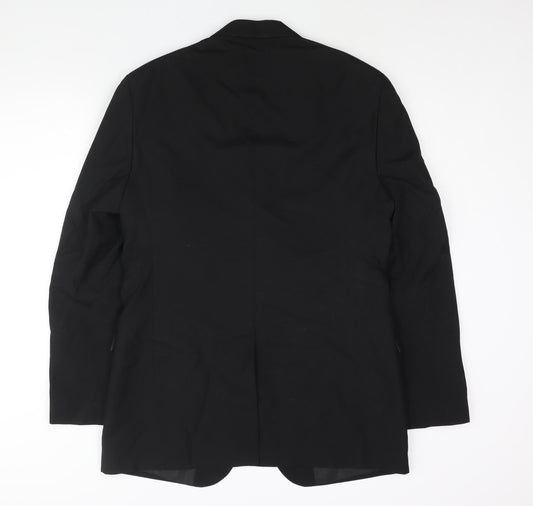 Mens UK Size 40 Marks and Spencer Regular Black Suit Tuxedo