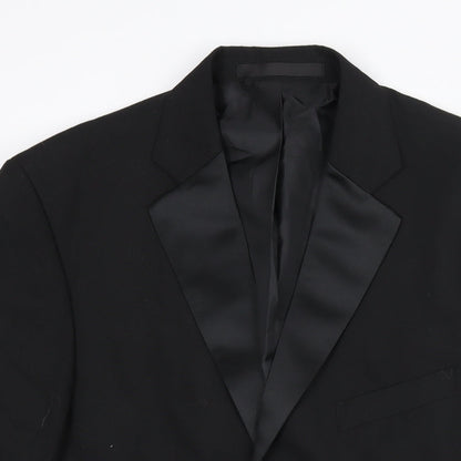 Mens UK Size 40 Marks and Spencer Regular Black Suit Tuxedo