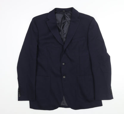 Mens UK Size 42 Marks and Spencer Regular Blue Suit Jacket