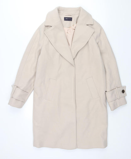 Womens UK Size XS Marks and Spencer Ivory Overcoat